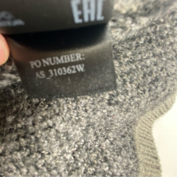 All Saints Grey Black Khaki Patterned V-Neck Wool Blend Cardigan - Picture 12 of 12